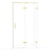 Maxaro Diamond Douchedeur | 110 cm Lichtgoud Helder glas Draaideur