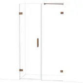 Maxaro Diamond Douchedeur | 115 cm Glanzend koper Helder glas Draaideur