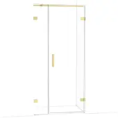 Maxaro Diamond Douchedeur | 95 cm Lichtgoud Helder glas Draaideur