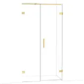Maxaro Diamond Douchedeur | 105 cm Lichtgoud Helder glas Draaideur