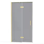 Maxaro Diamond Douchedeur | 110 cm Lichtgoud Rookglas Draaideur