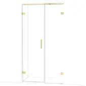 Maxaro Diamond Douchedeur | 105 cm Lichtgoud Helder glas Draaideur