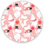 Opto Design Moomin celebration onderzetter Ø21 cm Wit-roze