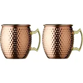 Lyngby Glas Moscow Mule Mok Glas Copper 400 ml (2-delig)