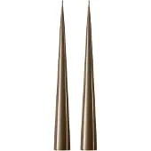 Ester & Erik kegelkaars 37 cm 2-pack gelakt Caviar 77