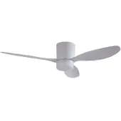 LUCANDE Kayu LED plafondventilator, wit, DC, stil, Ø 132 cm - , Kayu, Wit, Woonkamer, Kunststof, Modern