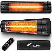Tresko Warmtestraler Zwart 2500W infrarood muurheater terrasverwarmer warmtestraler
