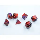 Chessex Gemini Mini-Polyhedral Purple-Red/gold Dobbelsteen Set (7 stuks)