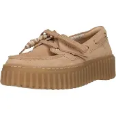 Clarks Dames Torhill Boot leren loafers beige (41), Leer, 1 tot 3 cm, Veters, Casual 26186301