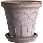 Bergs Potter Fleur Pot 12 Cm Grijs - Bloempotten Keramiek Grey - FLEG12S