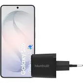 Samsung Galaxy S26 512GB Wit 5G + BlueBuilt Oplader 45 Watt Zwart