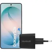 Samsung Galaxy S26 512GB Lichtblauw 5G + BlueBuilt Oplader 45 Watt Zwart