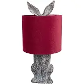 Clayre & Eef Tafellamp Konijn Ø 20x43 cm Bruin Rood Polyresin