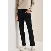Cecil Dames Broek met gewassen look - Zwart - 31