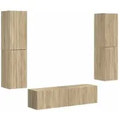 vidaXL Tv-meubelset 6 st Sonoma Eiken Bewerkt hout