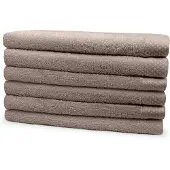 Eleganzzz Badstof Badlaken 100% Katoen 70x140cm - taupe - Set van 6