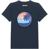 Watabout.kids Shirt 'Sunset Rainbow' blauw / navy / lichtblauw / geel
