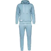 OMBRE Joggingpak 'Z120' blauw denim / wit