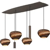 Masterlight Hanglamp Cartone 6-lichts Cacao Deens Ovaal