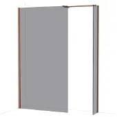 Maxaro Diamond Inloopdouche | 110x30 cm Glanzend koper Rookglas 2 vaste wanden