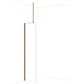 Maxaro Diamond Inloopdouche | 50 cm Glanzend koper Helder glas Vaste wand