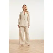 Smashed Lemon Double-breasted blazer met subtiele glitter |