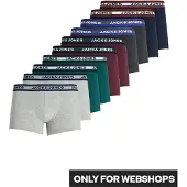 Jack & Jones Boxershorts donkergrijs / grijs gemêleerd / donkergroen / wijnrood