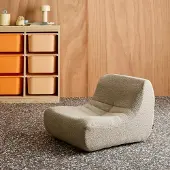 Sweeek Kinderfauteuil met gestructureerde bouclé 1 zits Beige