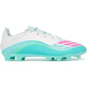 Adidas Heren F50 Messi Club Aurora Radiante Pack FG Firm Ground Voetbalschoenen Cloud White/Lucid Pink/Flash Aqua