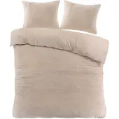 Papillon Teddy Fleece dekbedovertrek Billy - Zand - 200x220