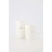 Zusss Cadeauset - Theemok En Mok L Lieblings Mensch - Verjaardag - Cadeau Keramiek Wit / Zwart