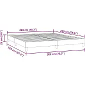 vidaXL Bedframe zonder matras, donkergroen, 200x220 cm, fluweel
