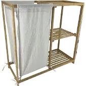 MESA LIVING bamboe kastje met wasmand