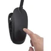 PRIOS klemlamp Harumi, zwart, oplaadbare batterij, USB, 51 cm