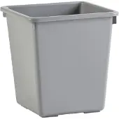 V-Part - Vierkant tapse papierbak 27 liter - Polypropylene - grijs - Prullenbak