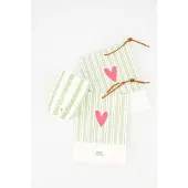 Zusss Cadeauset Koffiemok En Geurzakjes Merci Beaucoup - Cadeau Keramiek Wit / Lichtgroen / Fuchsia