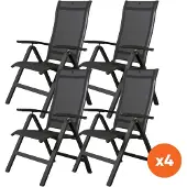 Kettler Set van 4 - Altura Curve aluminium standenstoel