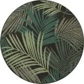 Tapis.fr Binnen- en buitenkleed Ostenza zwart 160 cm rond