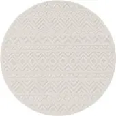 Tapis.fr Binnen- en buitenkleed Livornia crème 160 cm rond