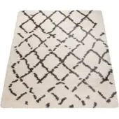 Tapis.fr Hoogpolig tapijt Mahara grijs 60x90 cm