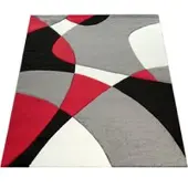 Tapis.fr Modern tapijt Diamora rood 80x300 cm
