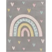 Tapis.fr Kindertapijt Ninique grijs 133 cm vierkant