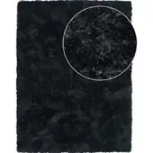 Tapis.nl Hoogpolig tapijt Silvana zwart 160x220 cm