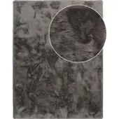 Tapis.nl Vachtkleed Fluffy_deluxe antraciet 200 cm rond