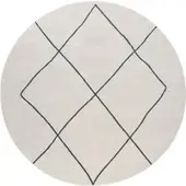 Tapis.fr Tapijt Hilal wit 160 cm rond