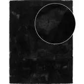 Tapis.fr Vachtkleed Fluffy_deluxe zwart 60x100 cm