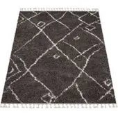 Tapis.fr Hoogpolig tapijt Oregon grijs 140x200 cm