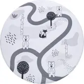 Tapis.fr Kindertapijt wasbaar Chiko wit 150 cm rond