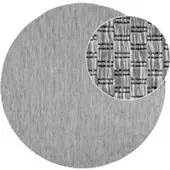 Tapis.fr Binnen- en buitenkleed Venezia grijs 160 cm rond