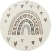 Tapis.fr Kindertapijt Ninique beige 120 cm rond